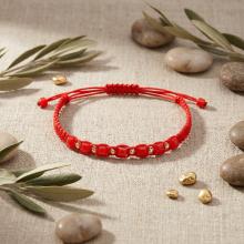 Мъжка гривна със златни топчета и черен оникс R22