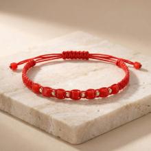 Мъжка гривна със златни топчета и черен оникс R22