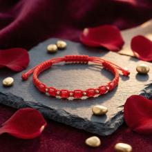 Мъжка гривна със златни топчета и черен оникс R22