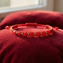 Мъжка гривна със златни топчета и черен оникс R22