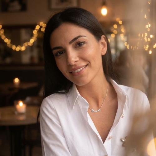 Сребърно колие Amour