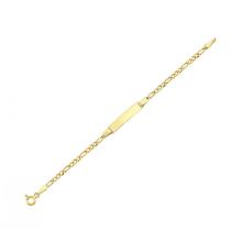 Златна детска гривна с плочка Златна детска гривна с плочка