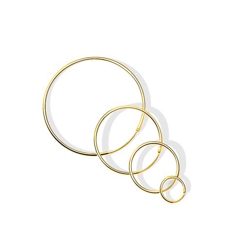 Детски златни обеци халки 9мм