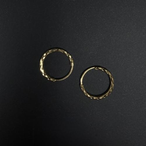 Златни обеци релефни халки