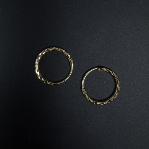 Златни обеци релефни халки