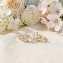 Детски златни обеци Цветенца