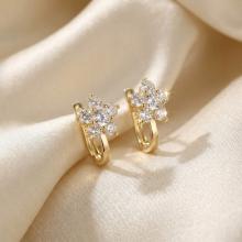 Детски златни обеци Цветенца