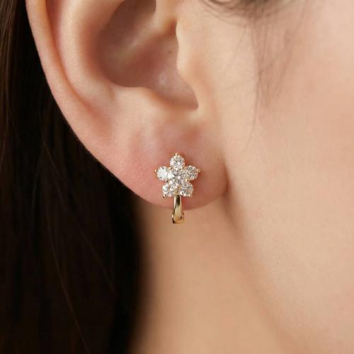 Детски златни обеци Цветенца