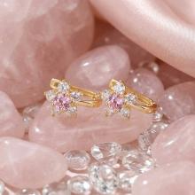 Детски златни обеци Цветенца