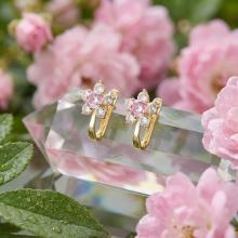 Детски златни обеци Цветенца