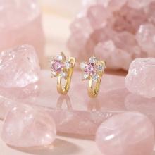 Детски златни обеци Цветенца