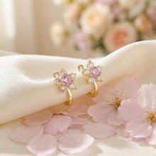 Детски златни обеци Цветенца