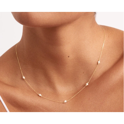 Златно колие Pearls