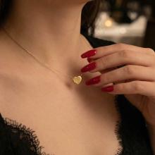 Златно колие Сърце с възможност за гравиране (10мм)