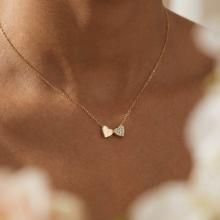 Златно колие Нежни Сърца