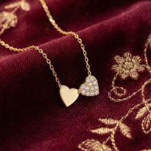 Златно колие Нежни Сърца