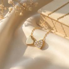 Златно колие Нежни Сърца