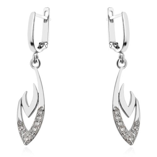 Сребърен комплект с циркони 7110