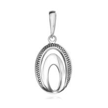 Сребърен комплект - обеци и медальон  7133