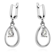 Сребърен Комплект Обеци И Медальон с циркони 7145