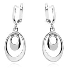 Сребърен Комплект Обеци И Медальон 7146