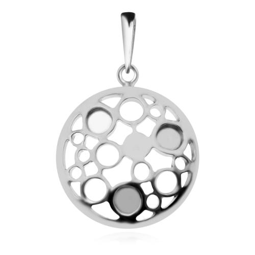 Сребърен Комплект Обеци и медальон 7160