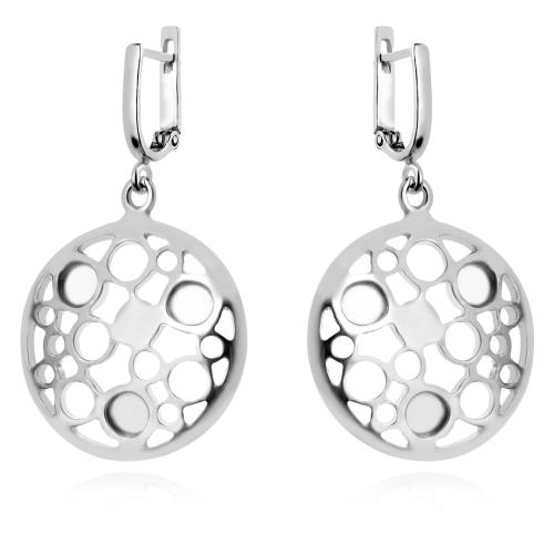 Сребърен Комплект Обеци и медальон 7160