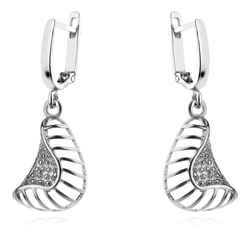 Сребърен Комплект Обеци и Медальон 7166