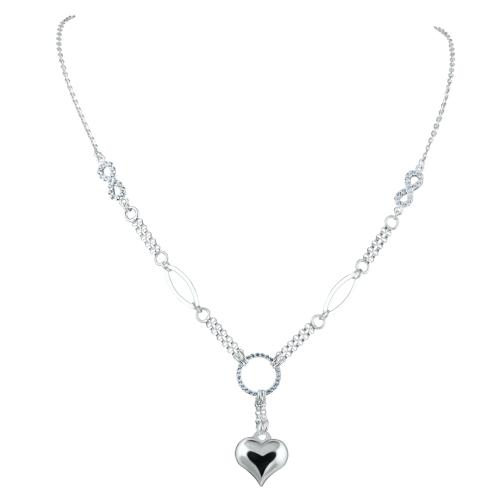 Сребърно колие Infinity Love