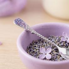 Сребърна лъжица с кристали от Sw® L1 Tanzanite, violet, crystal