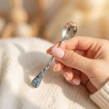 Сребърна лъжица с кристали от Sw® L1 Multicolor