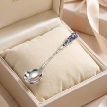 Сребърна лъжица с кристали от Sw® L1 Multicolor