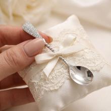 Сребърна лъжица с кристали от Sw® L1 Crystal