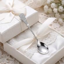 Сребърна лъжица с кристали от Sw® L1 Crystal