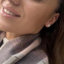 Сребърни обеци One Cleef