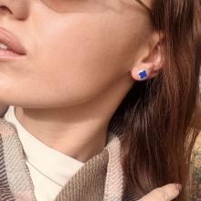 Сребърни обеци One Cleef