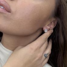 Сребърни обеци One Cleef