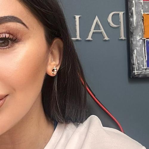 Трицветни златни обеци Love Knot