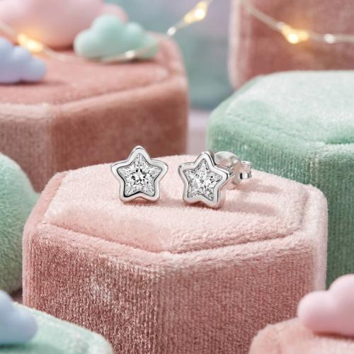 Сребърни обеци Star