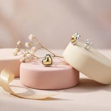 Сребърни обеци Gold Heart Сребърни обеци Gold Heart