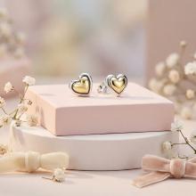 Сребърни обеци Gold Heart Сребърни обеци Gold Heart