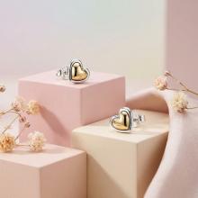 Сребърни обеци Gold Heart Сребърни обеци Gold Heart