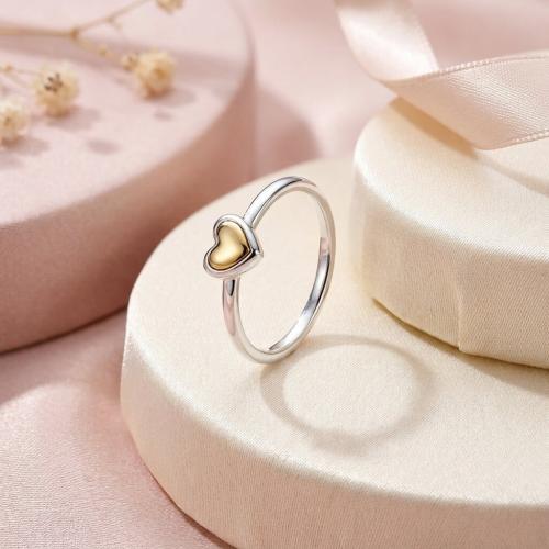  Сребърен пръстен Gold Heart