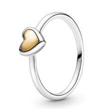 Сребърен пръстен Gold Heart Сребърен пръстен Gold Heart
