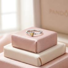 Сребърен пръстен Gold Heart Сребърен пръстен Gold Heart