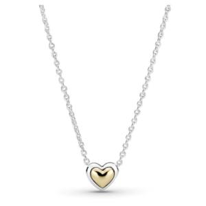  Сребърно колие Gold Heart