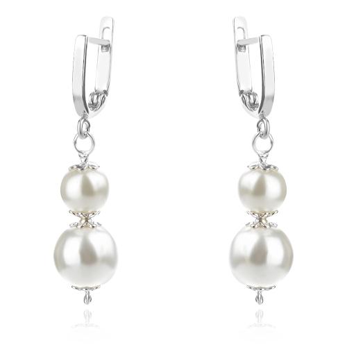 Колие и обеци с перли от Sw® и сребърни елементи PP10