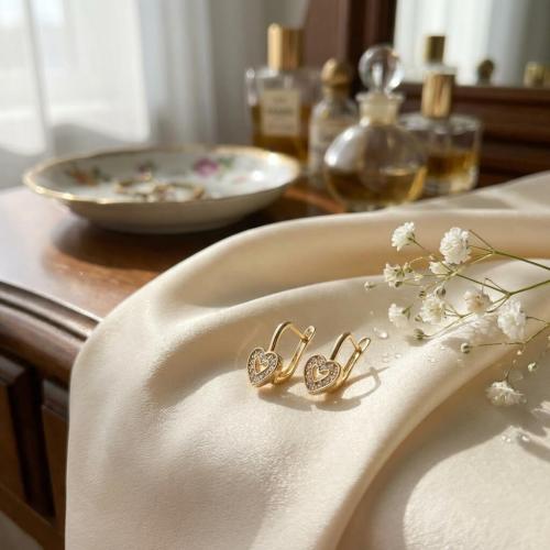 Детски златни обеци Baby Heart