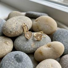 Детски златни обеци Baby Heart