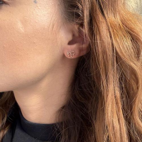 Златни обеци Пеперуди